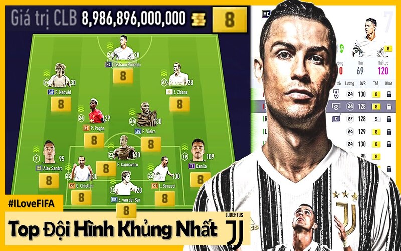 Những cầu thủ trong đội hình Juventus FO4 tốt nhất theo từng vị trí